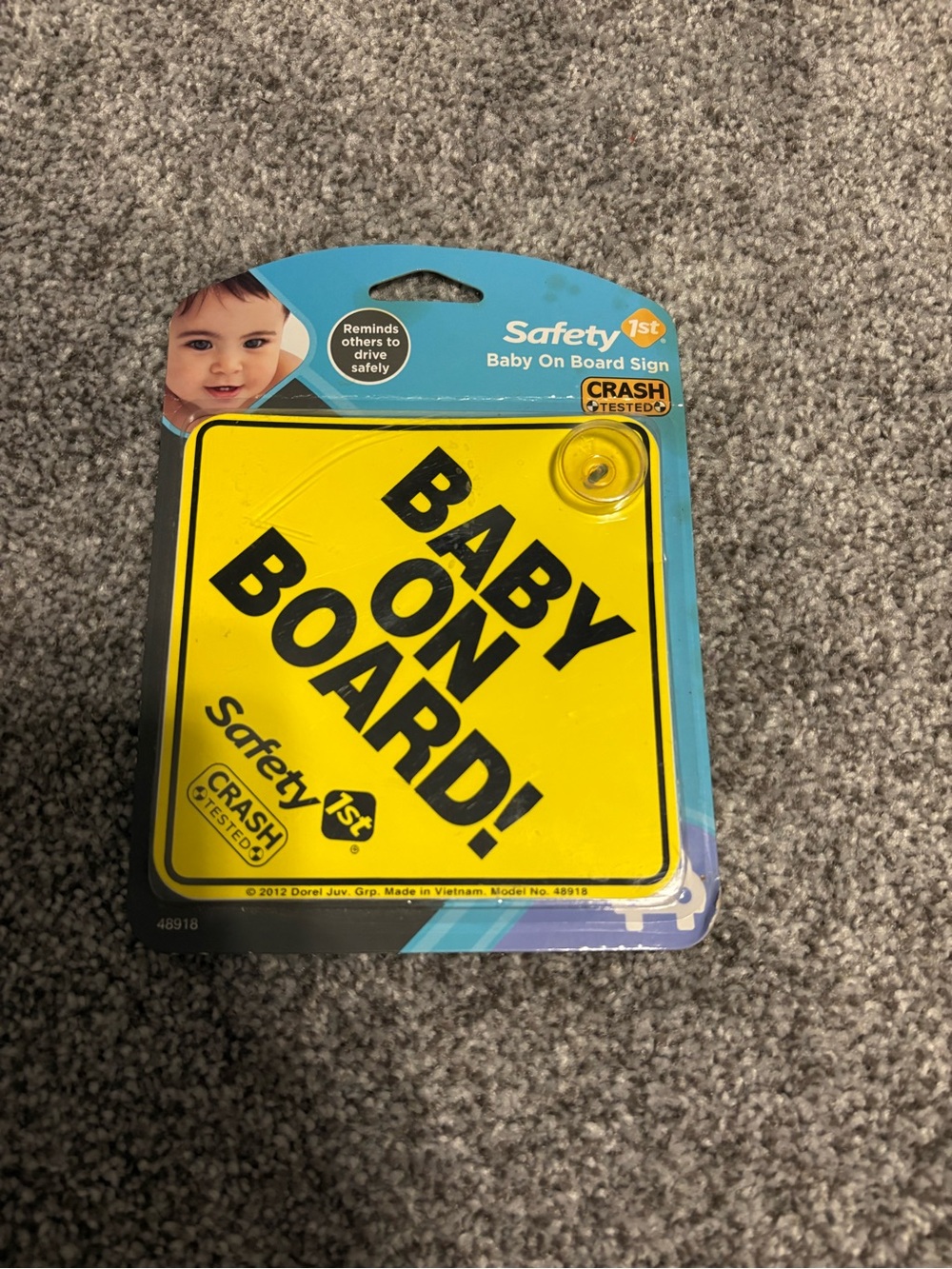 Yellow Baby On Board Sign